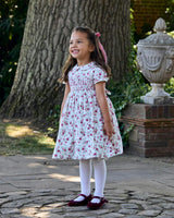 Arabella Rose Floral Smocked Dress in Pink