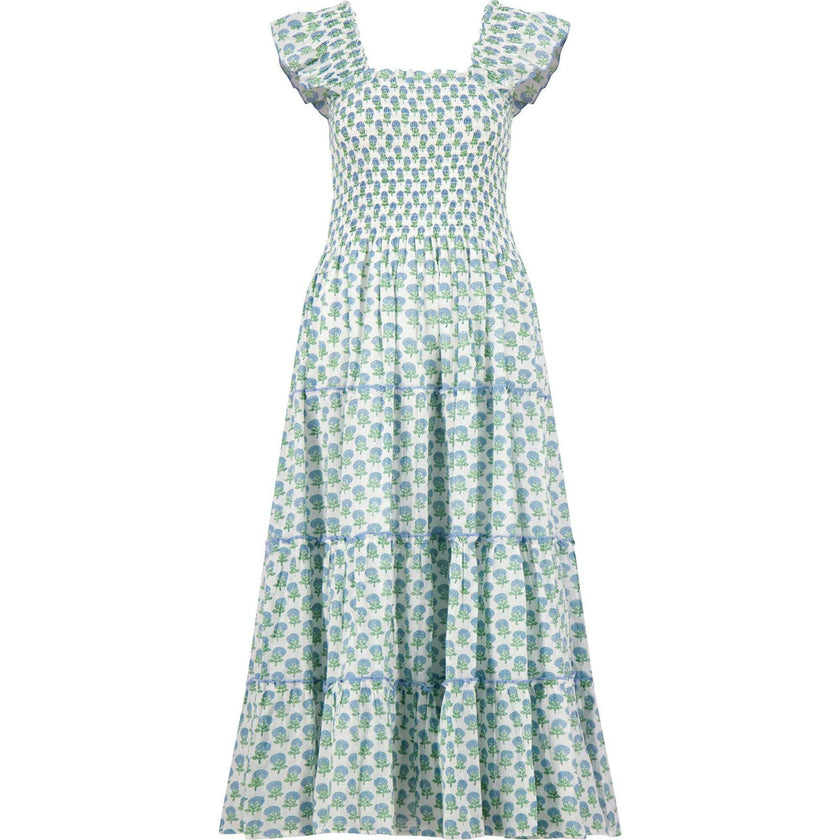 Paloma Women's Maxi Dress Aqua Floral Block Print, Multi