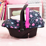 Design: Dolls Car Seat in Turquoise/Pink