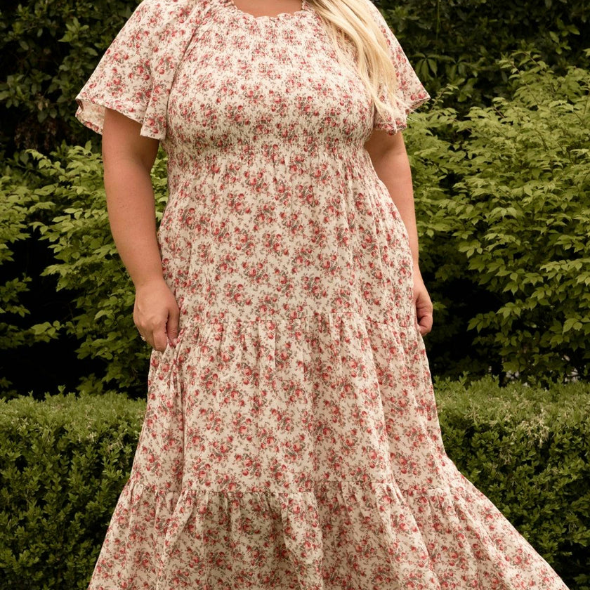 Jovie Dress in Ivory Heritage Rose