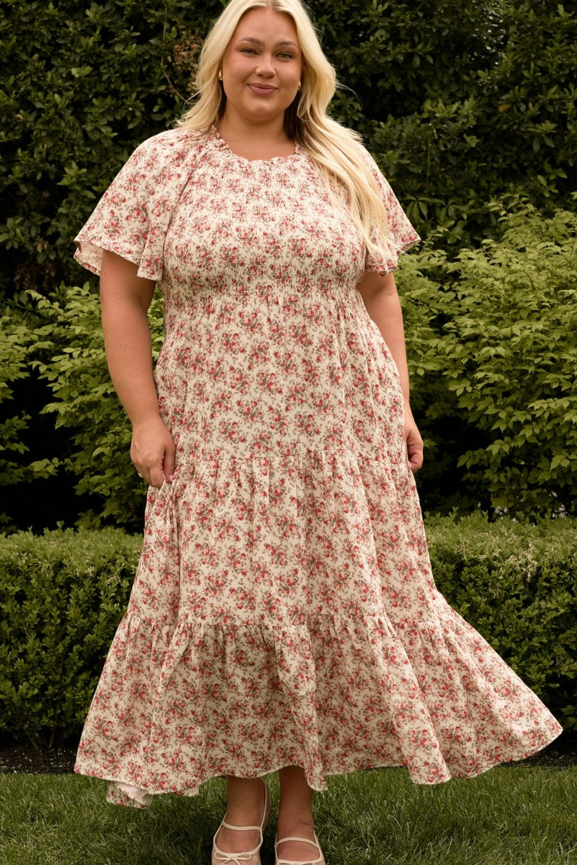Jovie Dress in Ivory Heritage Rose