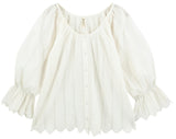 Seville Top in White Vine Eyelet