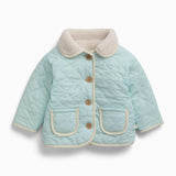 Reversible Recycled Borg Jacket - Blue & Ecru