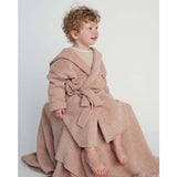 Fuzzy Waist Tie Hooded Robe