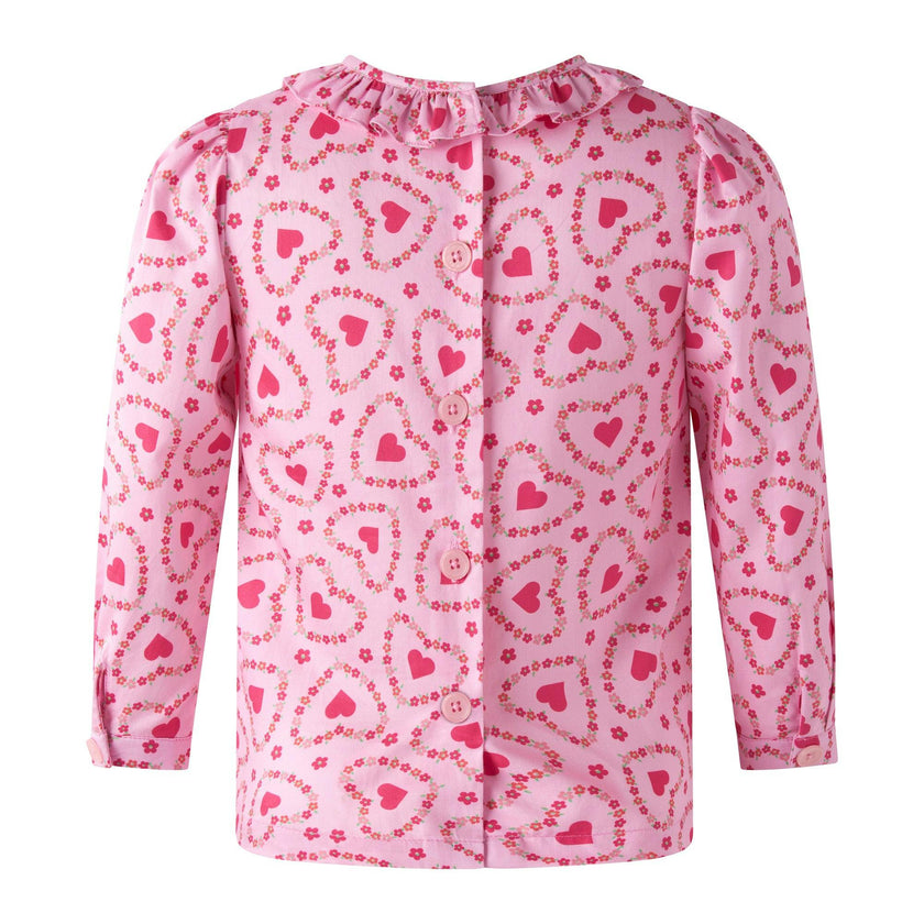 Floral Heart Frill Blouse