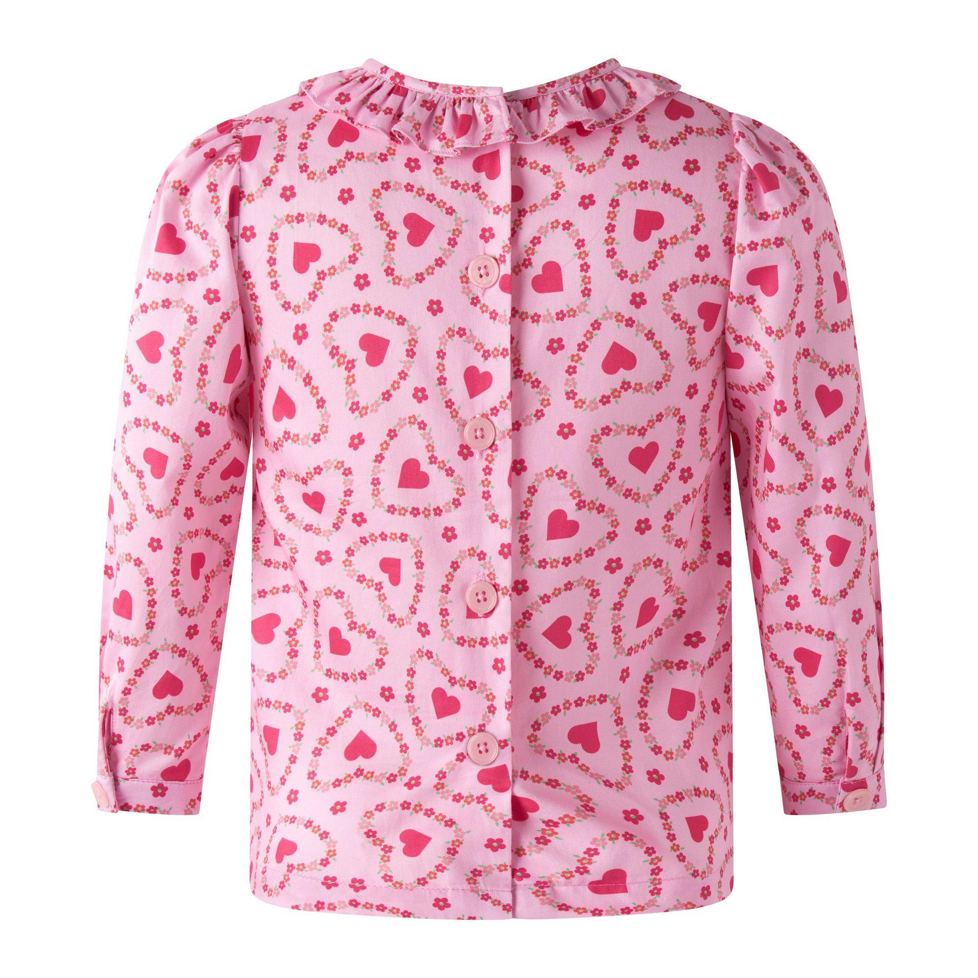 Floral Heart Frill Blouse