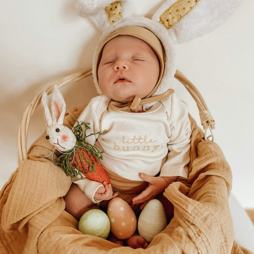 Little Bunny Organic Baby Bodysuit Long Sleeve