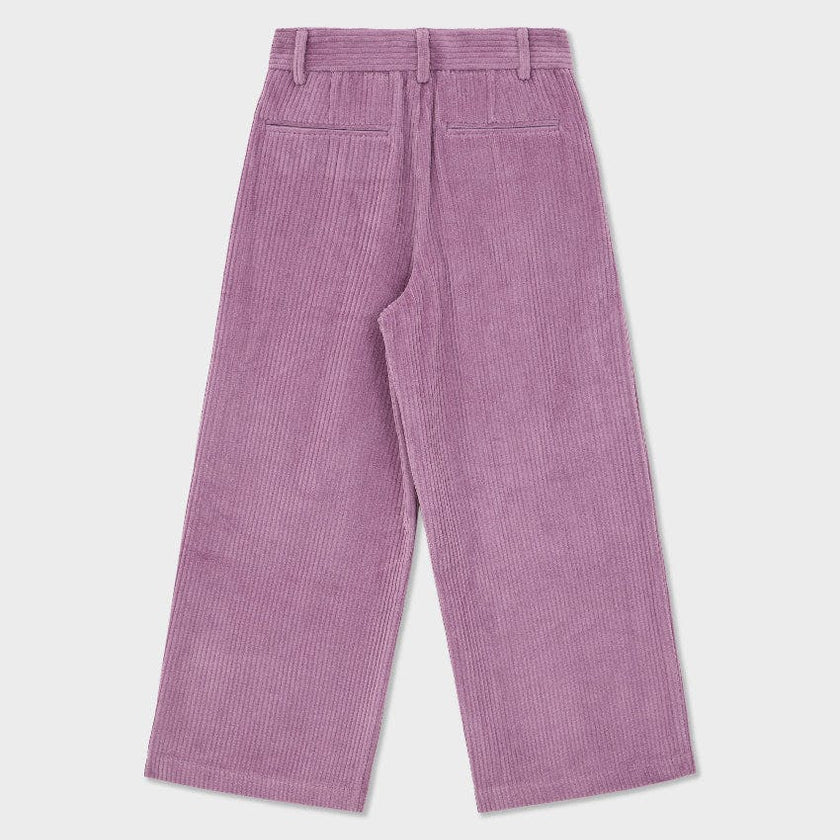 Organic Cotton Corduroy Double Pleated Wide Leg Pants