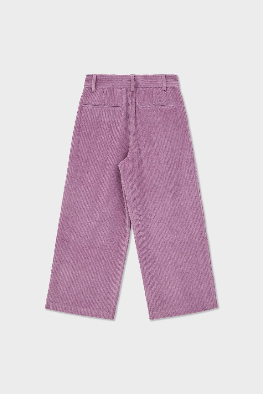 Organic Cotton Corduroy Double Pleated Wide Leg Pants