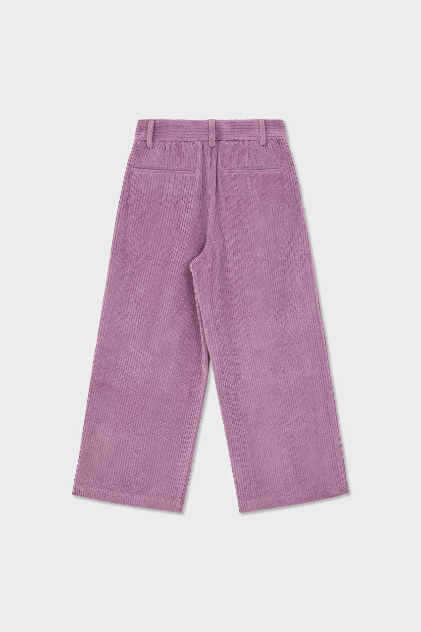 Organic Cotton Corduroy Double Pleated Wide Leg Pants