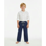 La Plage Boys Drawstring Pants Lapis Blue, Blue