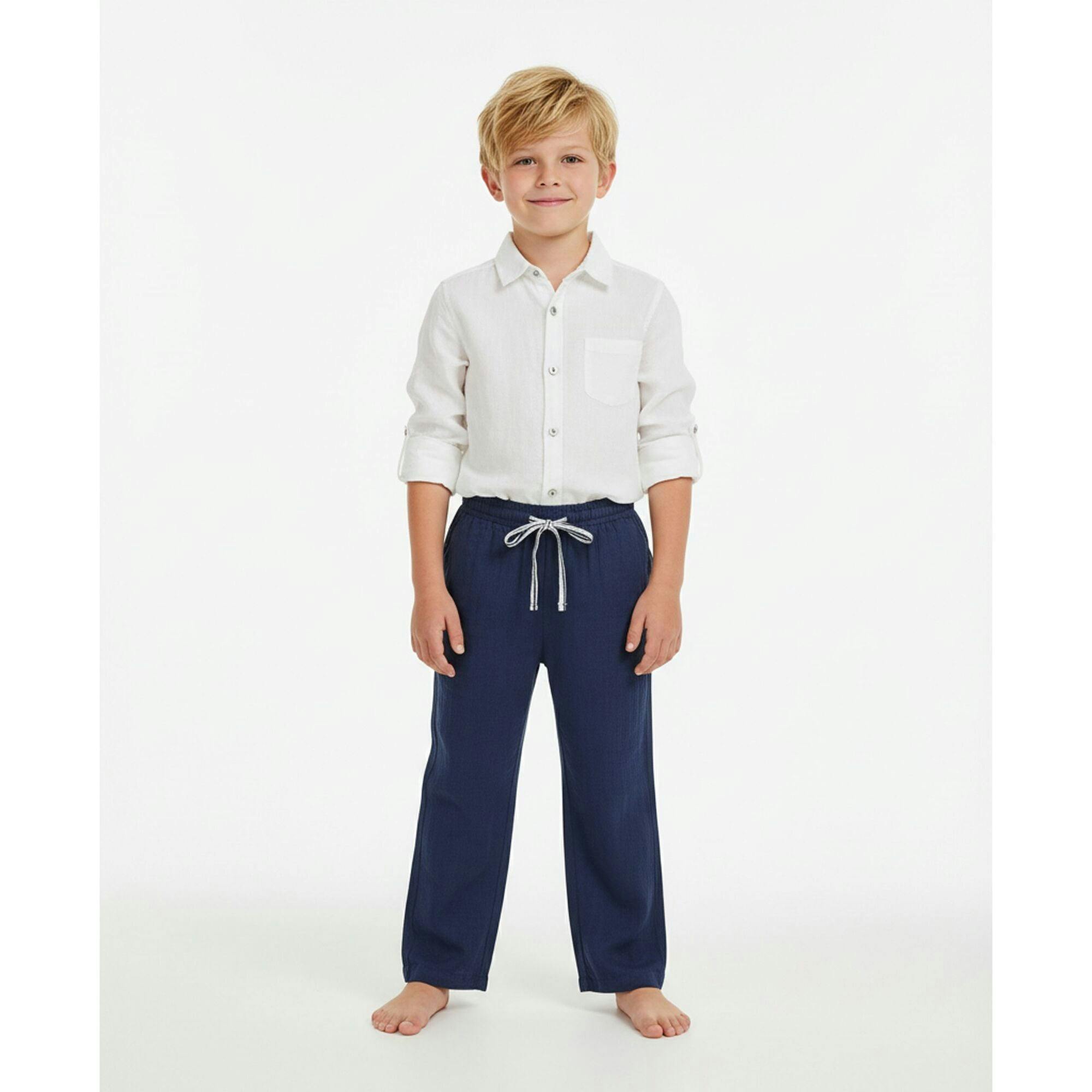 La Plage Boys Drawstring Pants Lapis Blue, Blue
