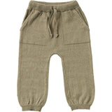 Chunky Ribbed Knit Elastic Waistband Drawstring Relaxed Fit Joggers