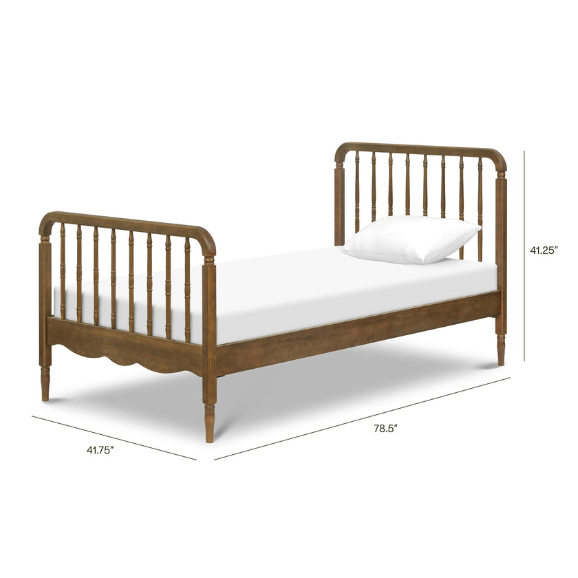Liberty Spindle Twin Bed in Natural Walnut