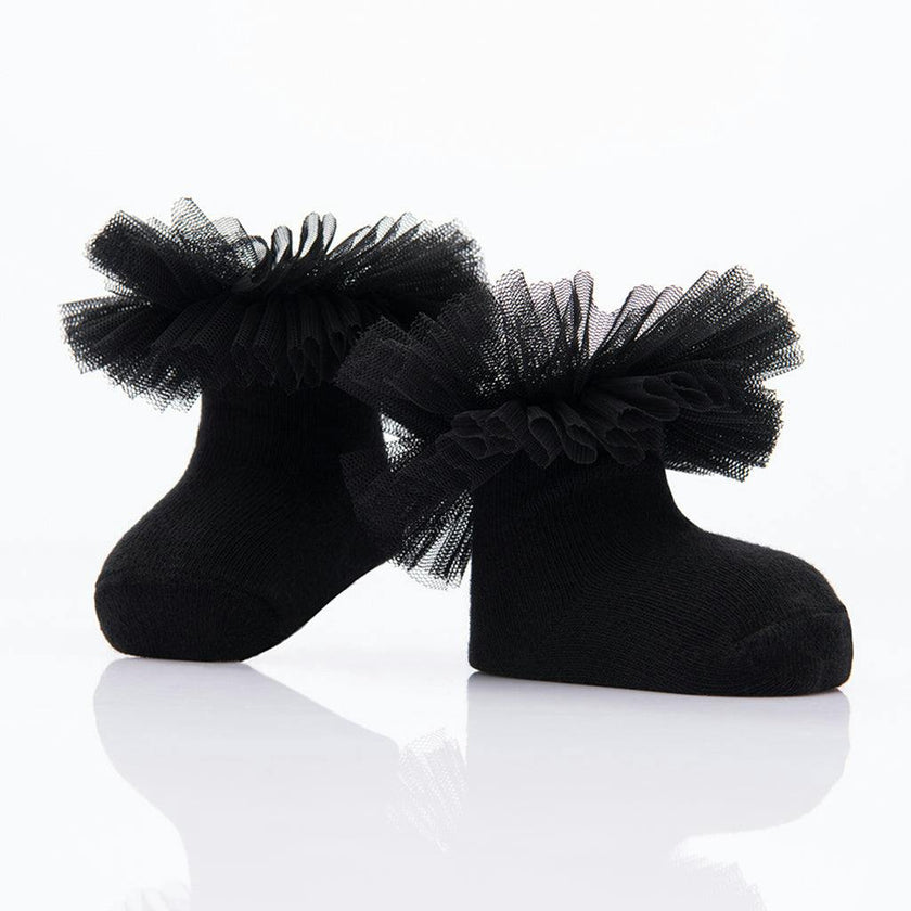 Multicolor 3pc Tulle Frill Socks Set