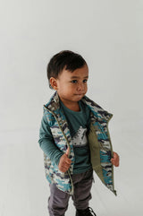 Boys Puffer Vest in Camouflage