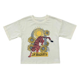 Girls Cotton Screen-Printed Tee in Courageous Tiger