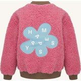 children's merino wool bomber jacket - dusty pink