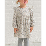 Mika Armhole Ruffle Long Sleeve Dress Betty Floral / Purple + Olive
