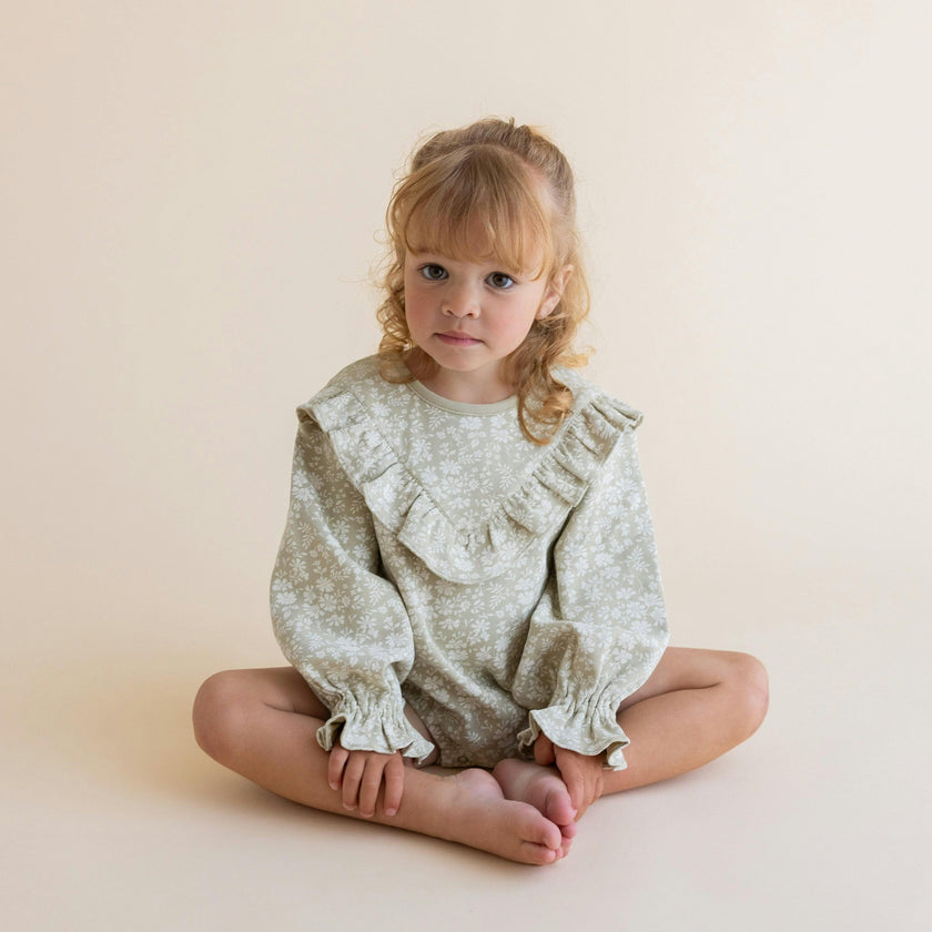 Organic Ruffle Bubble Romper