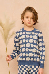 Flock of Sheep Jumper | Bluestone Blue