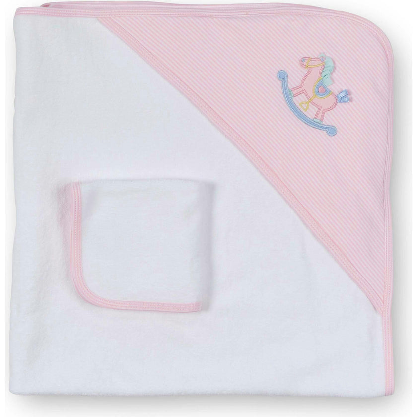 Stripe Knit Towel Set With Rocking