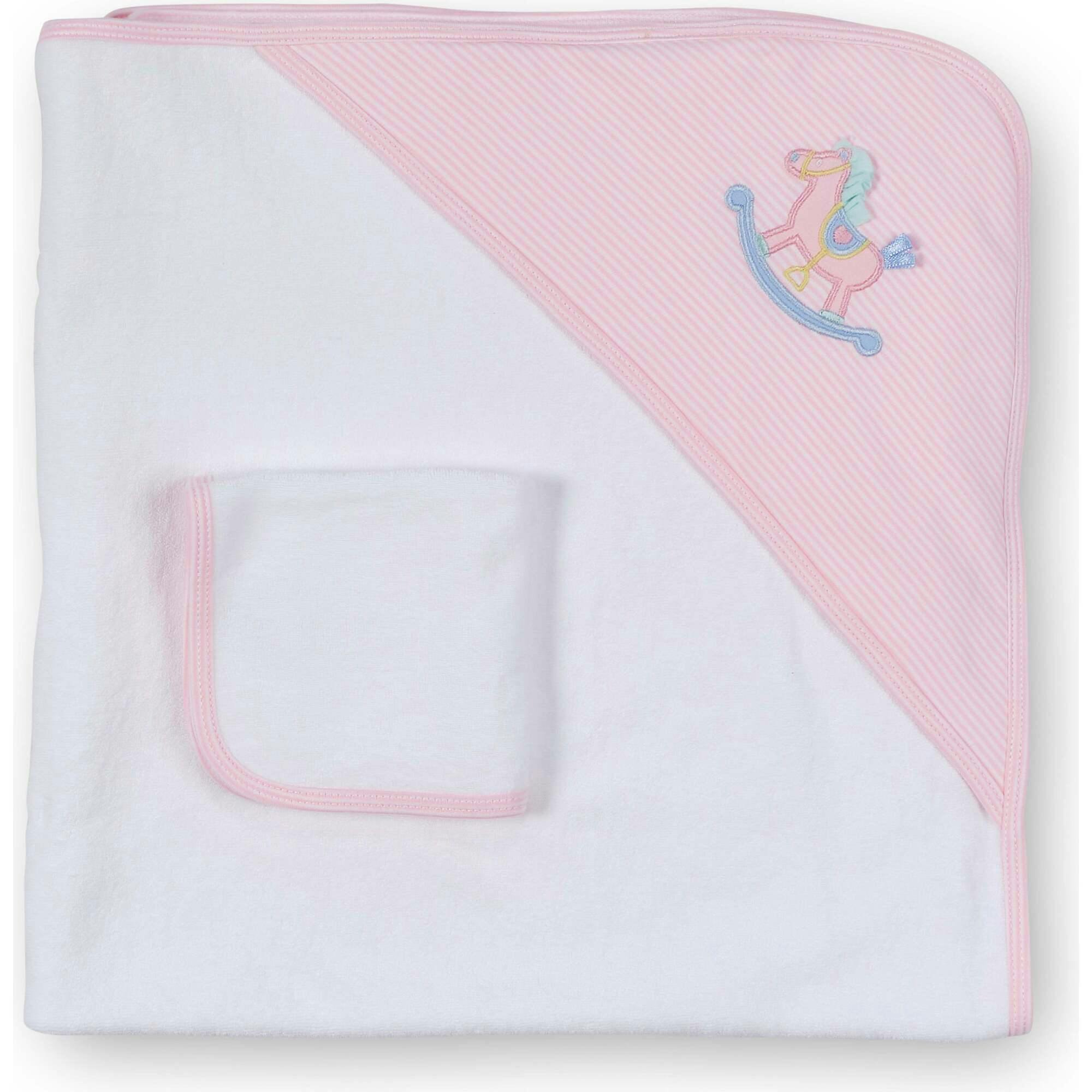 Stripe Knit Towel Set With Rocking