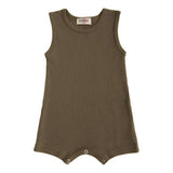 Green Olive Sleeveless Modal Shortie