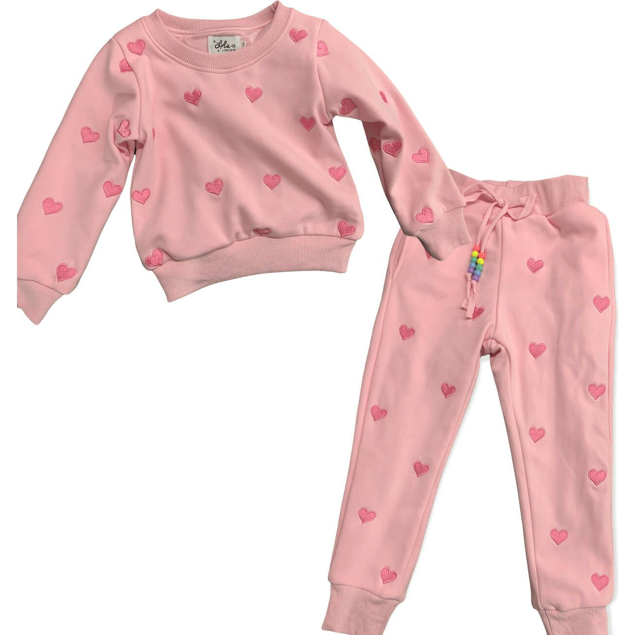 Women's Full Hearts Jogger Set