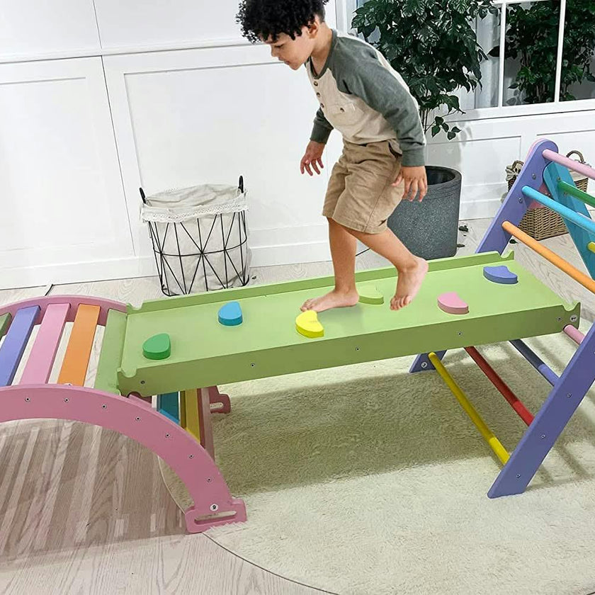 Hazel | Pikler Triangle, Slide & Rocker Set