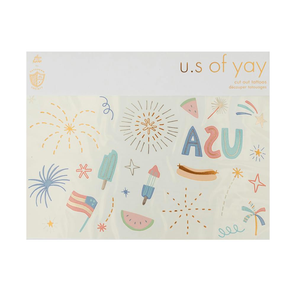 U.S. Of Yay Temporary Tattoos