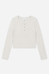 Ultra-Soft Rib Long Sleeve Fitted Henley