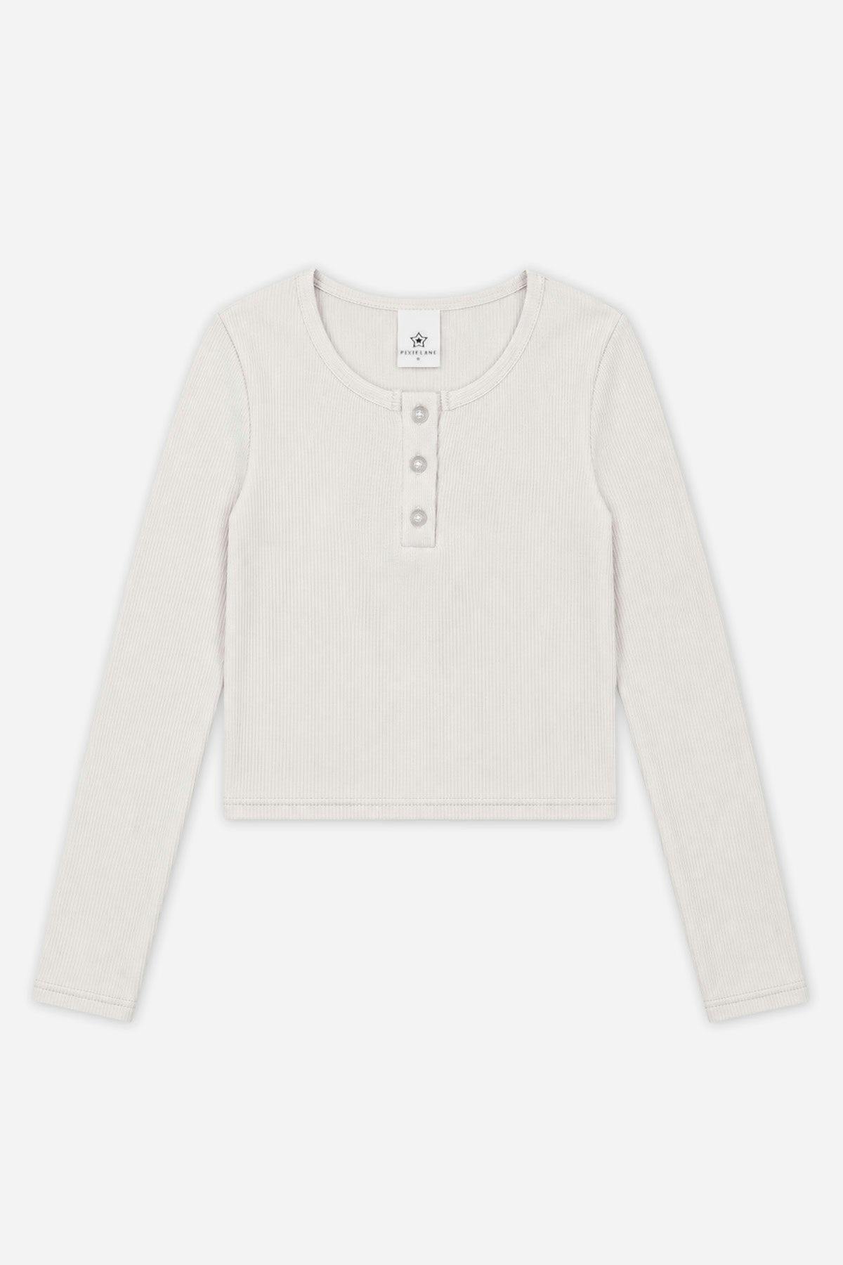 Ultra-Soft Rib Long Sleeve Fitted Henley