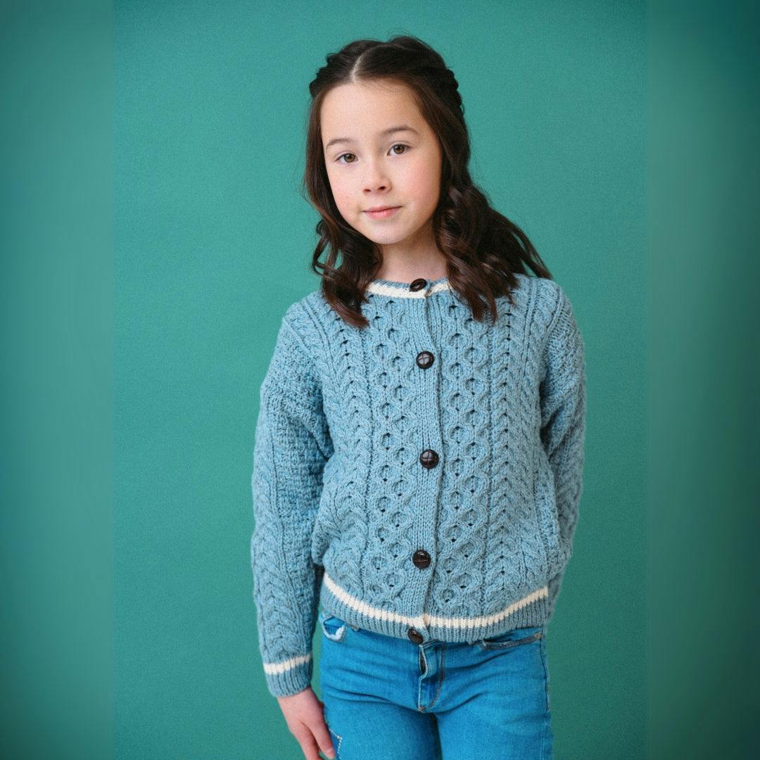 London Days Merino Cardigan - Duck Egg