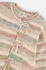 Knitted Cardigan Mauve and Blue Knitwear