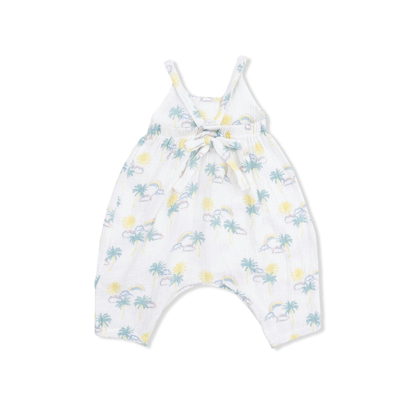 Palm Trees and Rainbows - Tie Back Romper