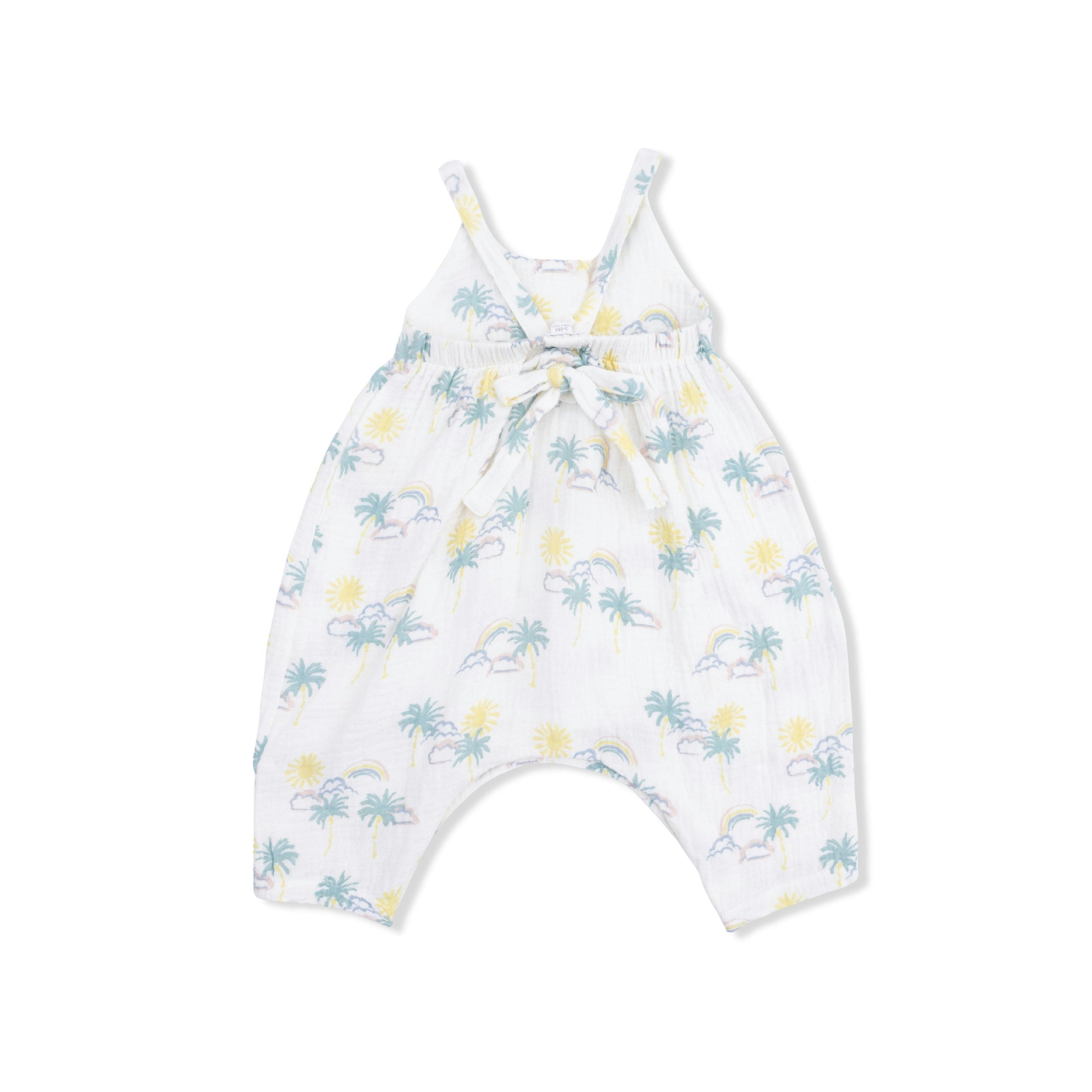 Palm Trees and Rainbows - Tie Back Romper