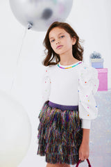 Gem Queen Puff Sleeve Blouse