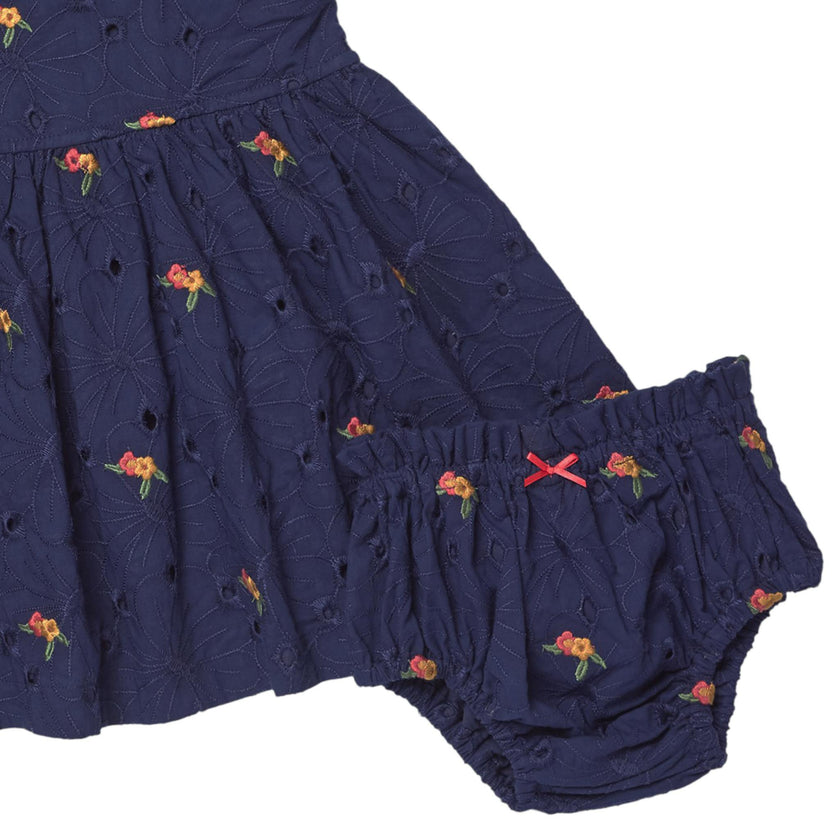 Baby Girls Eliza Dress Set - Eyelet Embroidery