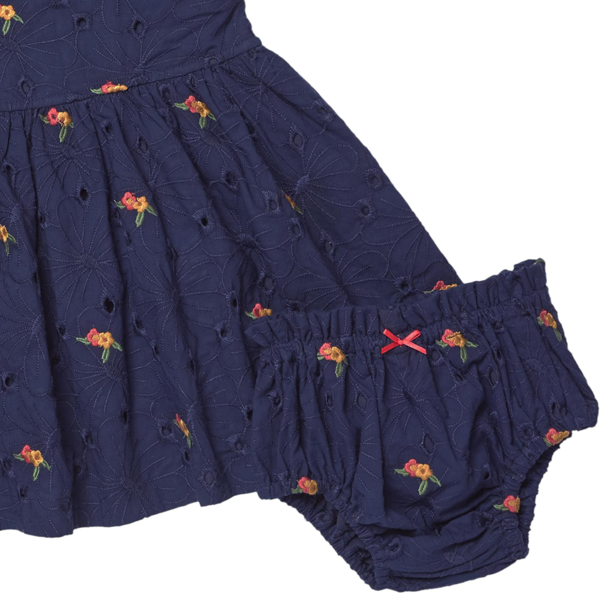 Baby Girls Eliza Dress Set - Eyelet Embroidery