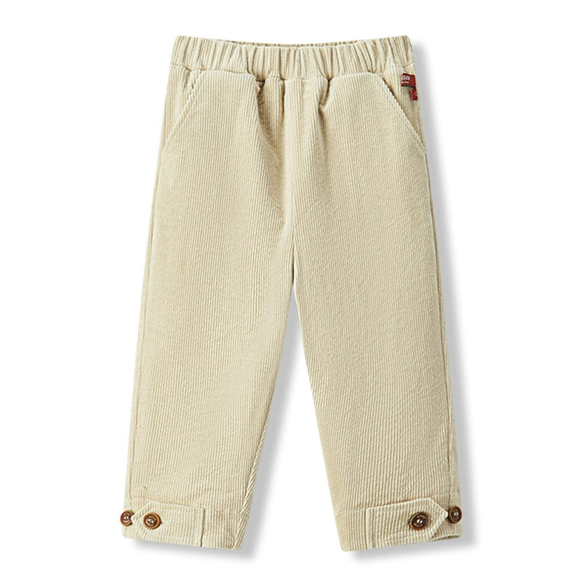 Beige Corduroy Pocket Pants