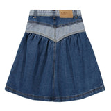 Blue Two Side Denim Becca Skirt