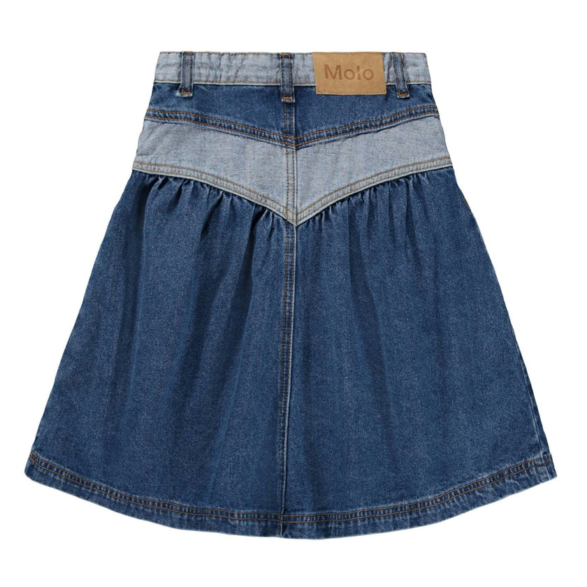 Blue Two Side Denim Becca Skirt