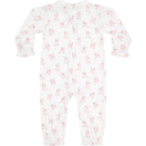 Pink Puppy Love Print Romper long sleeve