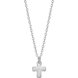 Personalized Cross Necklace, Sterling Silver