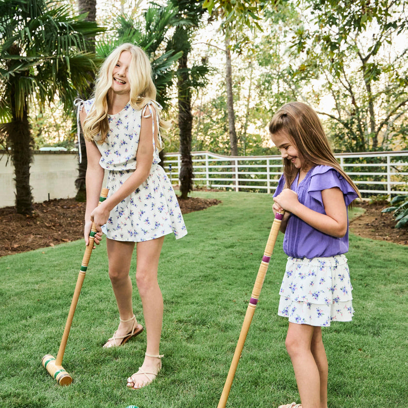 Scottie Skirt Violet Roses