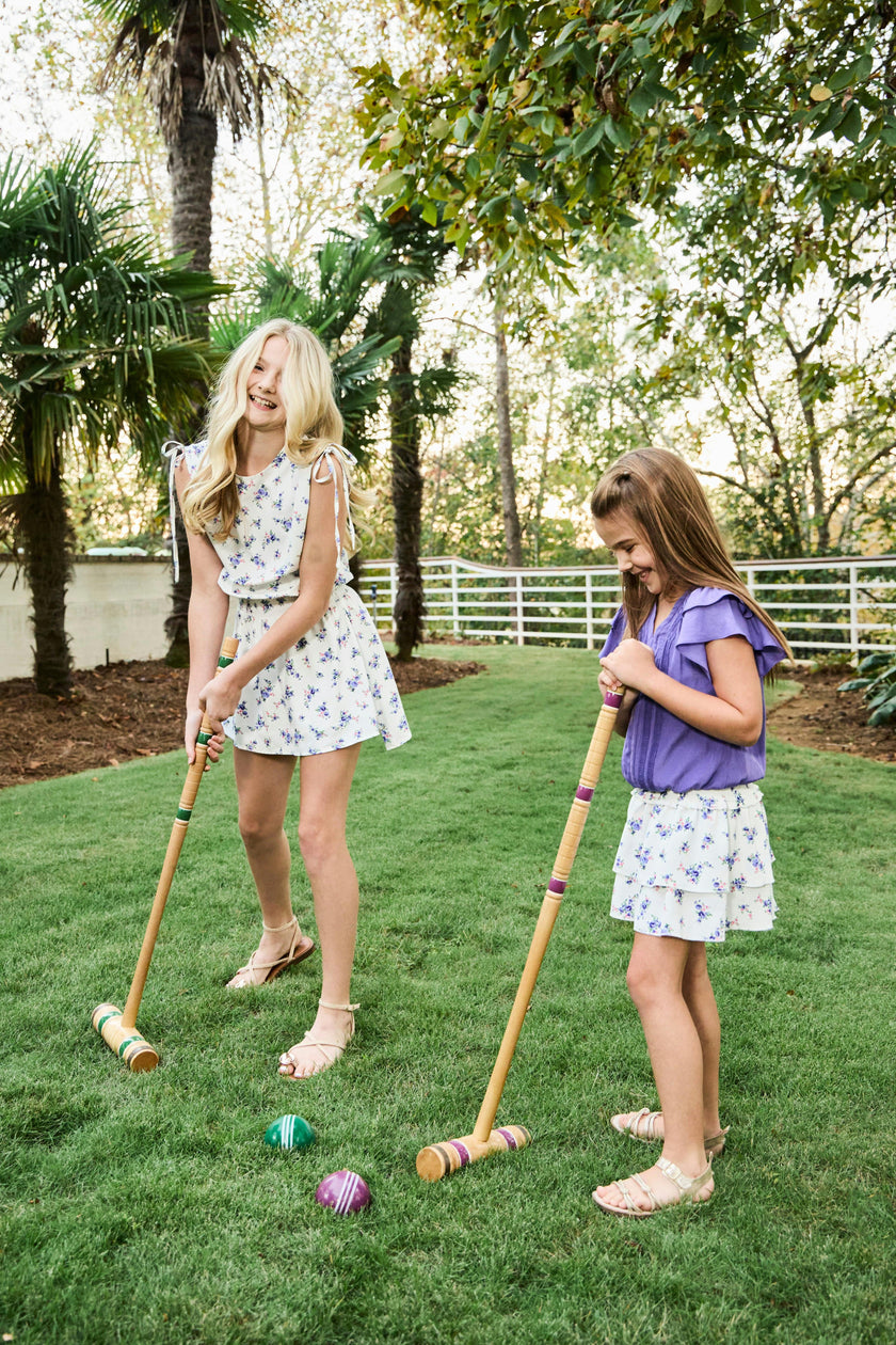 Scottie Skirt Violet Roses