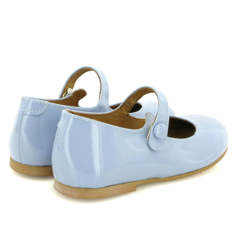 Patent Leather Mary Jane Ballerina, Sky Blue