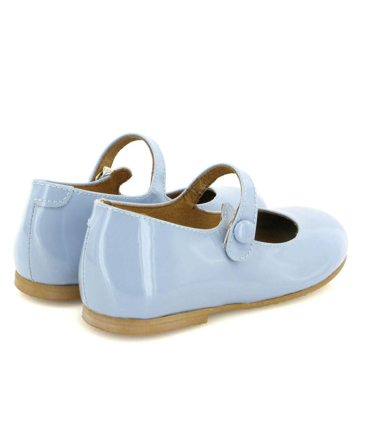 Patent Leather Mary Jane Ballerina, Sky Blue