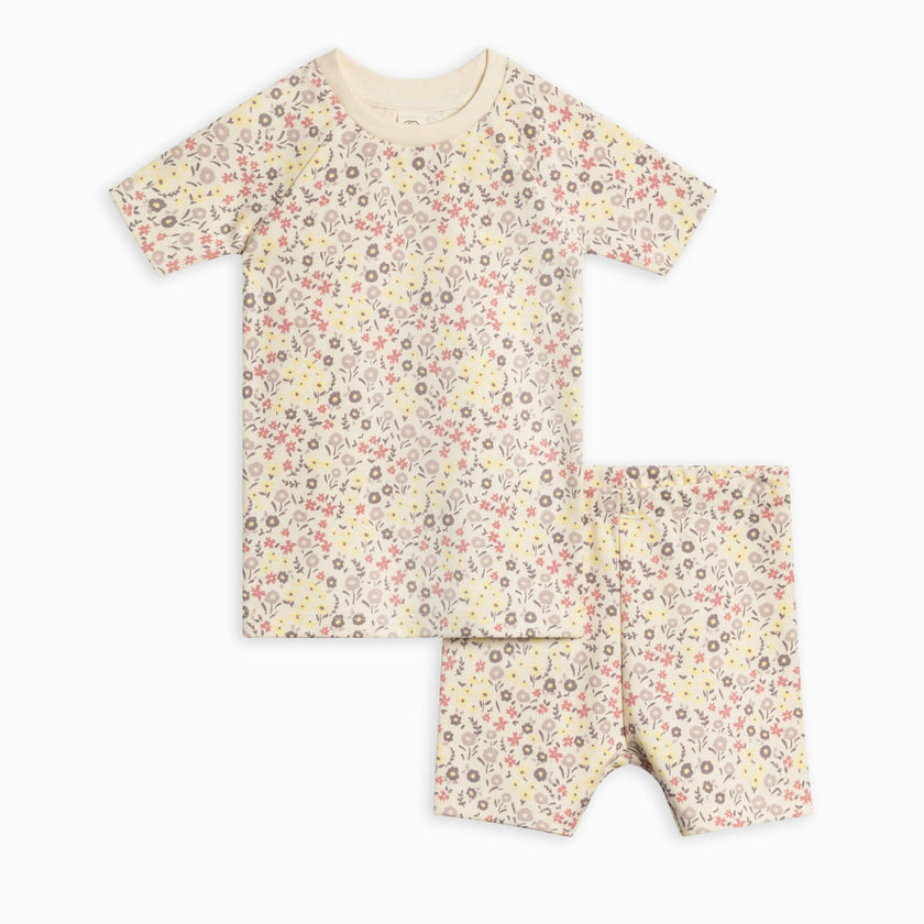 2-Piece Short Sleeve Jammie Set Wave Stripe / Rain